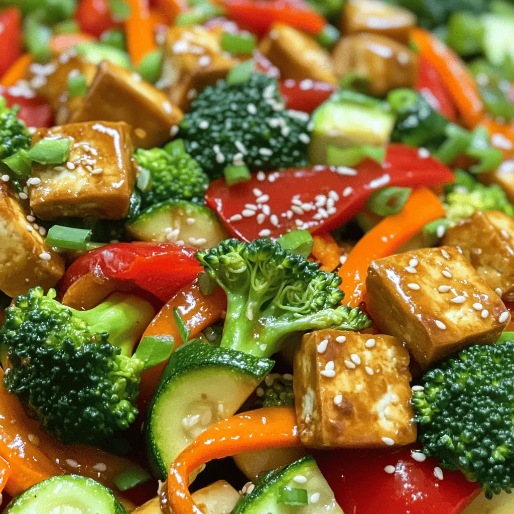 Vegetable Stir Fry with Tofu Schnelles und gesundes Rezept