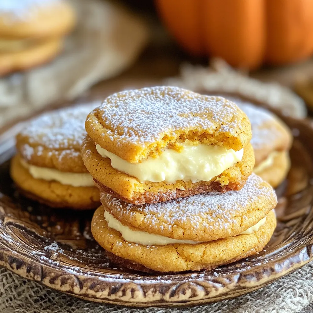 Kürbisgewürz Käsekuchen gefüllte Kekse lecker genießen