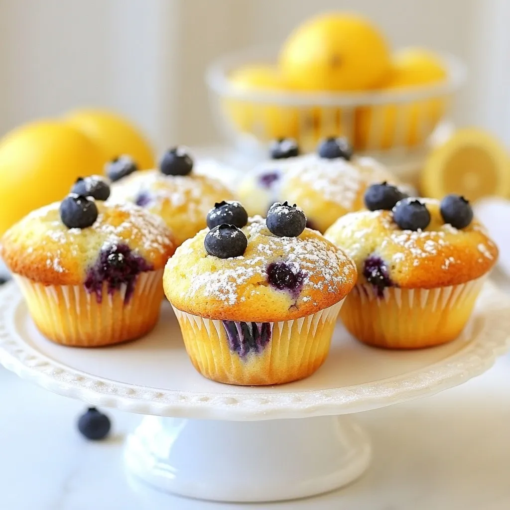Lemon Blueberry Yogurt Muffins Einfaches Rezept