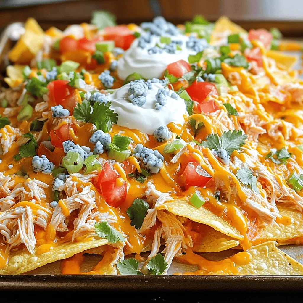 Loaded Buffalo Chicken Nachos Köstlich und Einfach