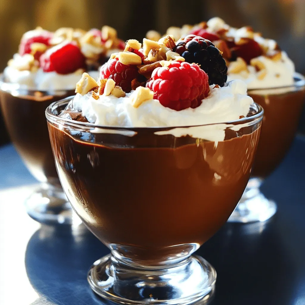 Protein Dark Chocolate Pudding Cups Einfach und Lecker