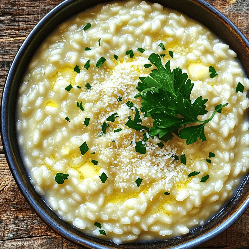Cremiges Knoblauch-Parmesan-Risotto verführerisch lecker
