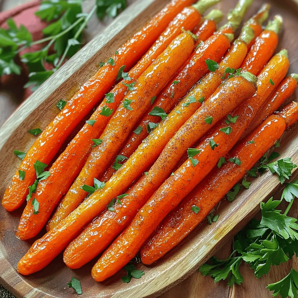 Spiced Maple Roasted Carrots Einfache und köstliche Beilage