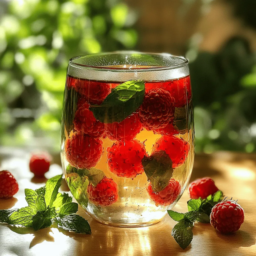 Leckerer Earl Grey Himbeer Eistee für heiße Tage