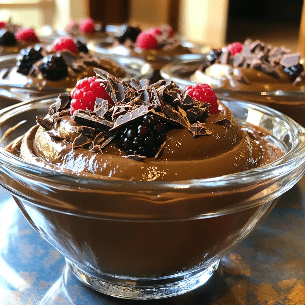 Schokoladen-Avocado-Mousse gesunde und cremige Delikatesse