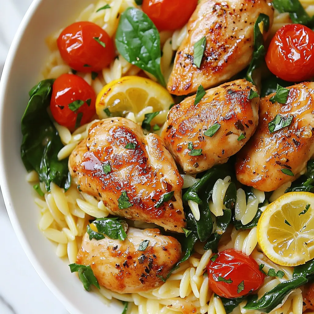 Lemon Herb Chicken Orzo Skillet Einfache und leckere Mahlzeit