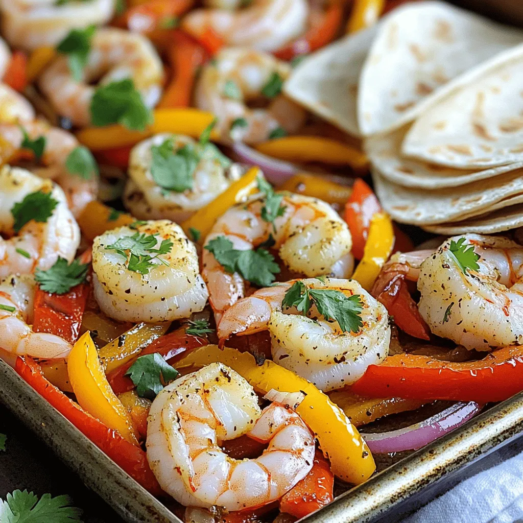 Sheet Pan Garlic Herb Shrimp Fajitas Einfach zubereiten