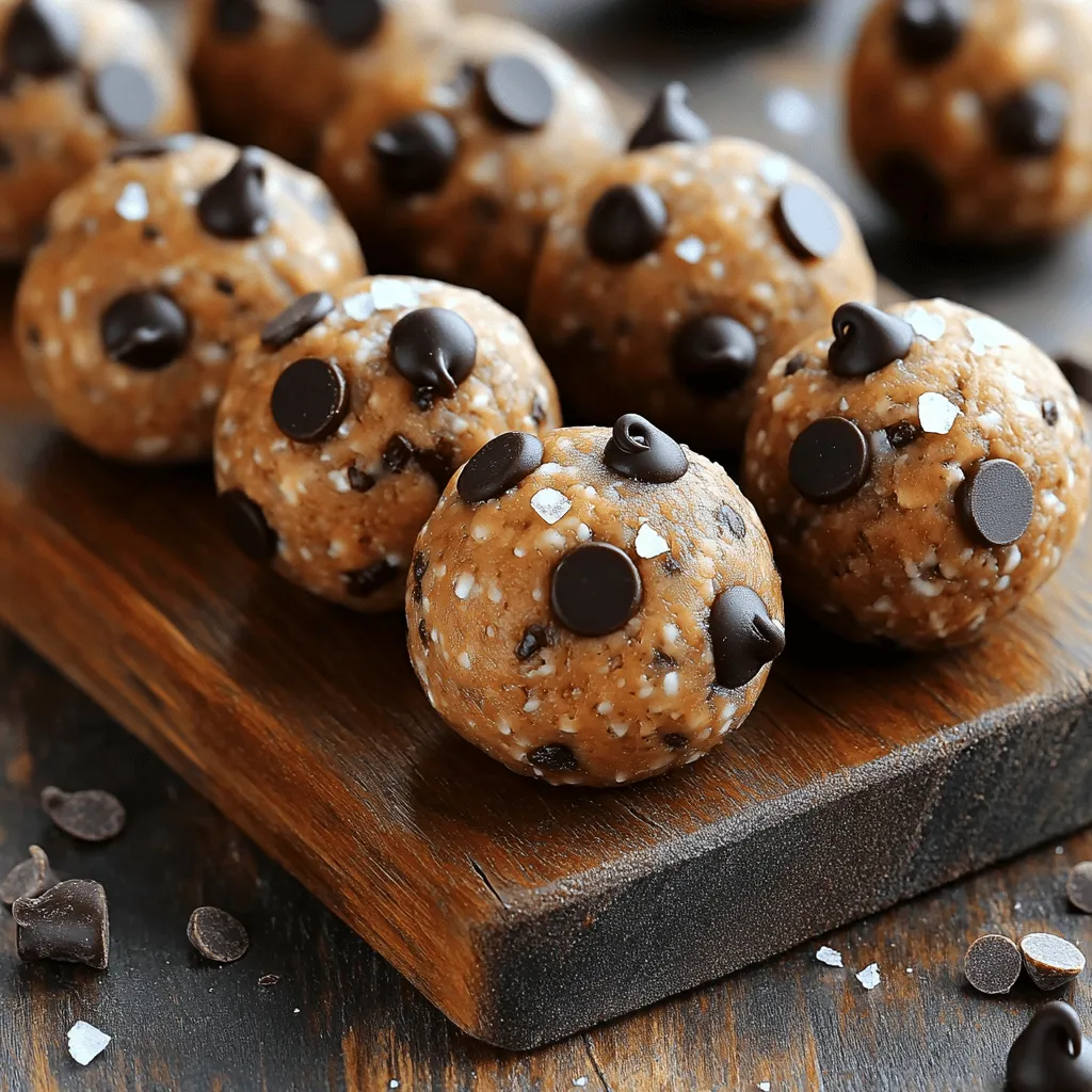 Peanut Butter Chocolate Chip Energy Balls köstlicher Snack