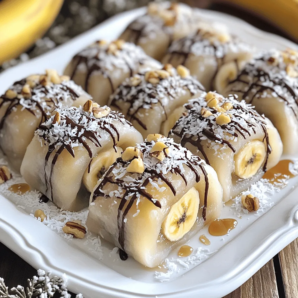 Banana Mochi Rolls Einfache und leckere Süßigkeit