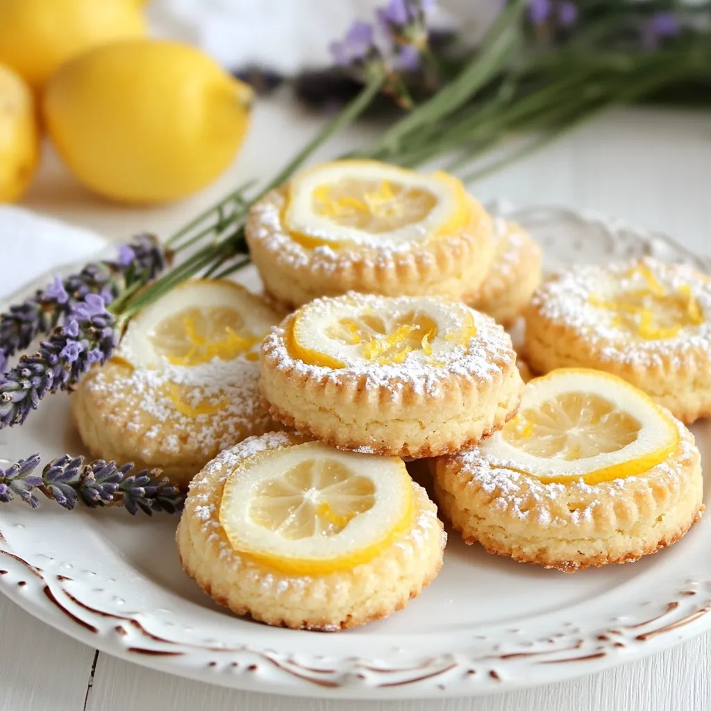 Lemon Lavender Shortbread Köstlicher Keks Genuss