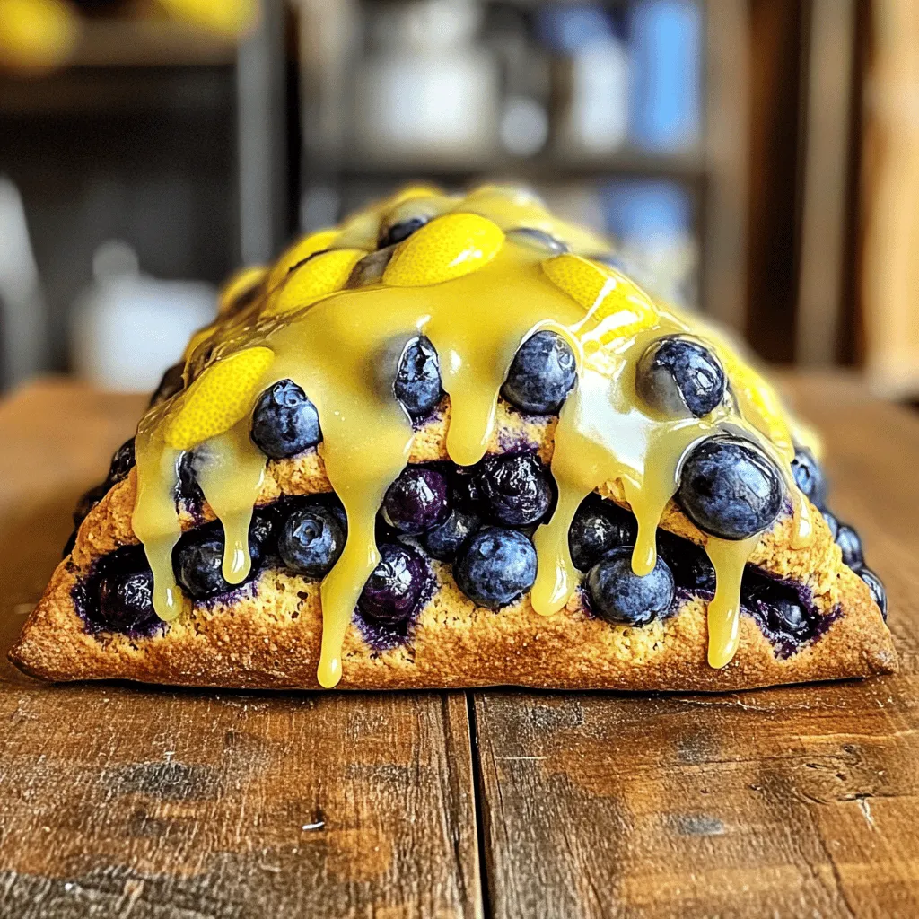 Blaubeer Zitronen Scone Brot Einfaches Rezept genießen