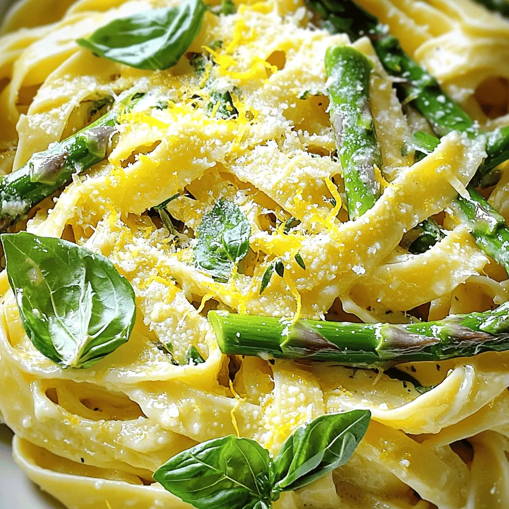 Cremige Zitrone Spargel Pasta Schnelle und Köstliche Mahlzeit