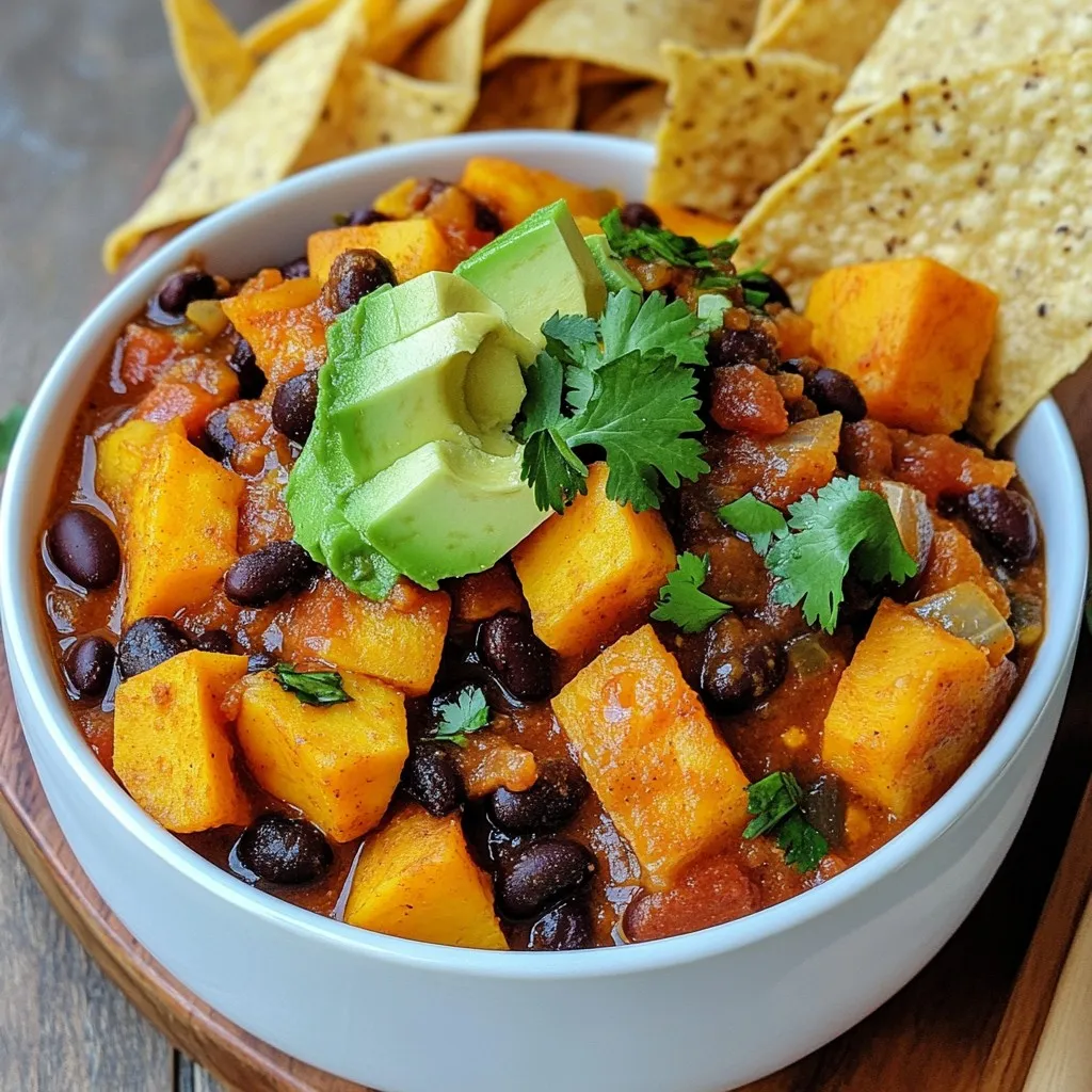 Sweet Potato Black Bean Chili Einfach und Lecker