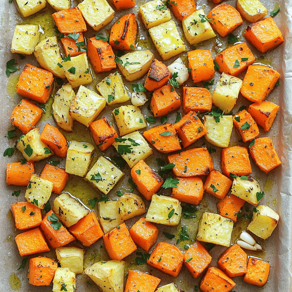 Garlic Herb Roasted Root Vegetables Einfache Zubereitung