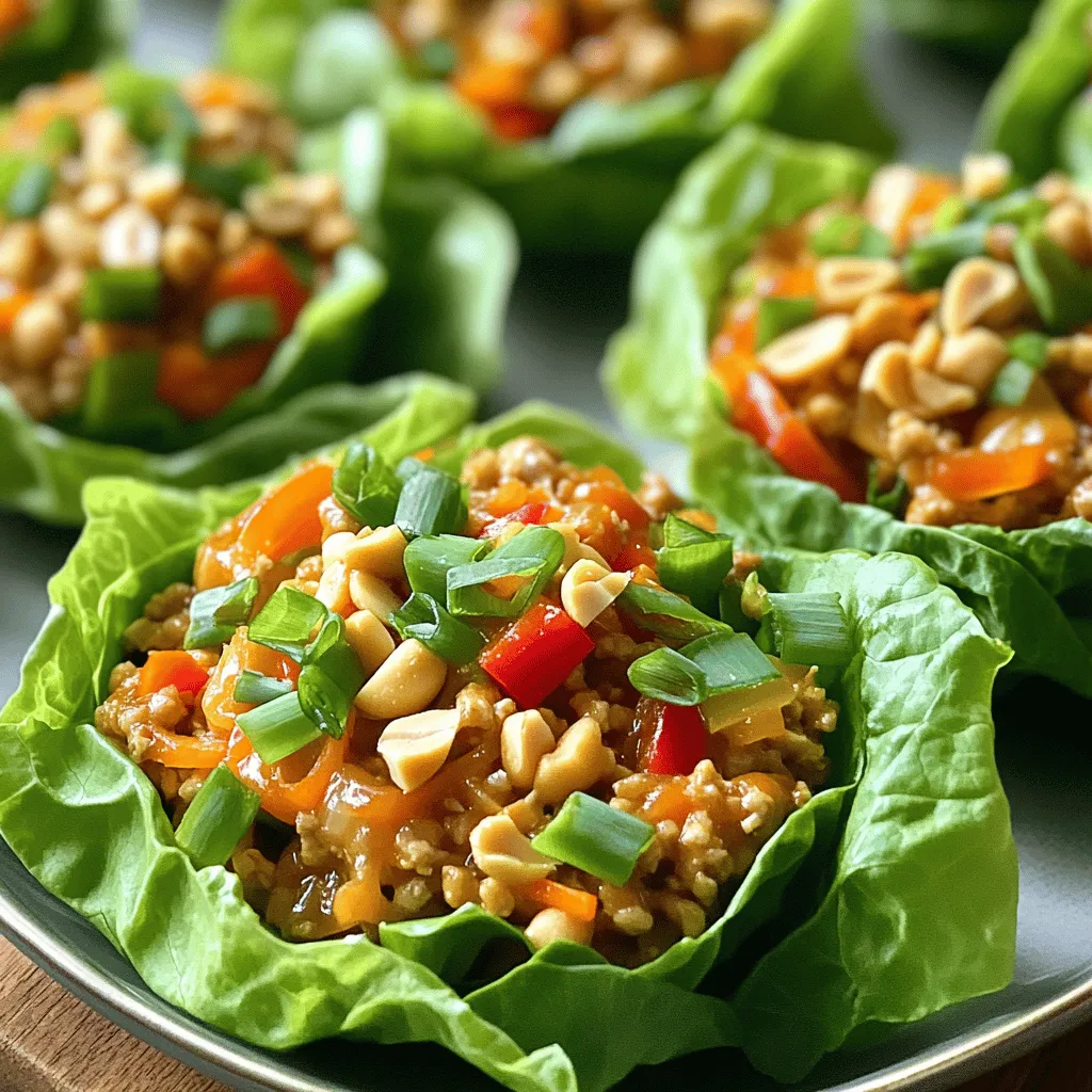 Spicy Thai Chicken Lettuce Cups Lecker und Einfach