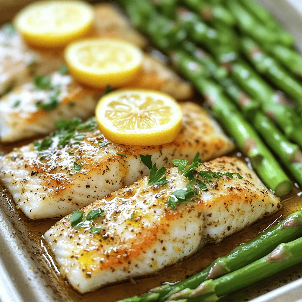 Baked Lemon Herb Tilapia mit Spargel hervorragend