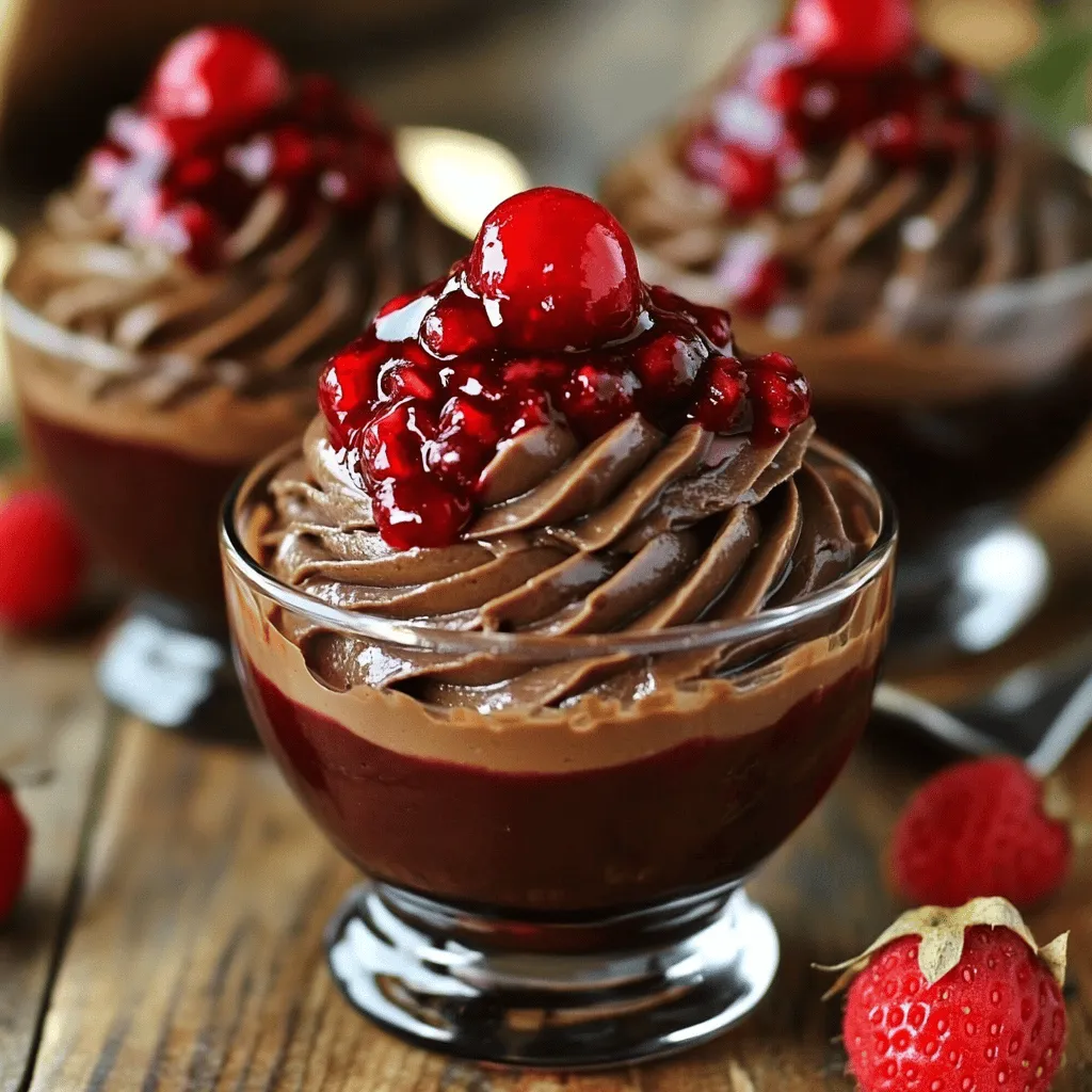 Schokoladenmousse mit Himbeersauce ganz einfach zubereiten