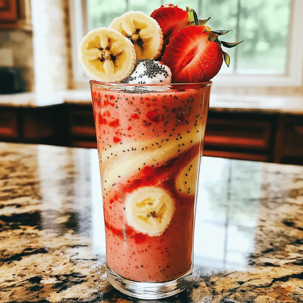 Erdbeer-Bananen-Protein-Smoothie Energielieferant