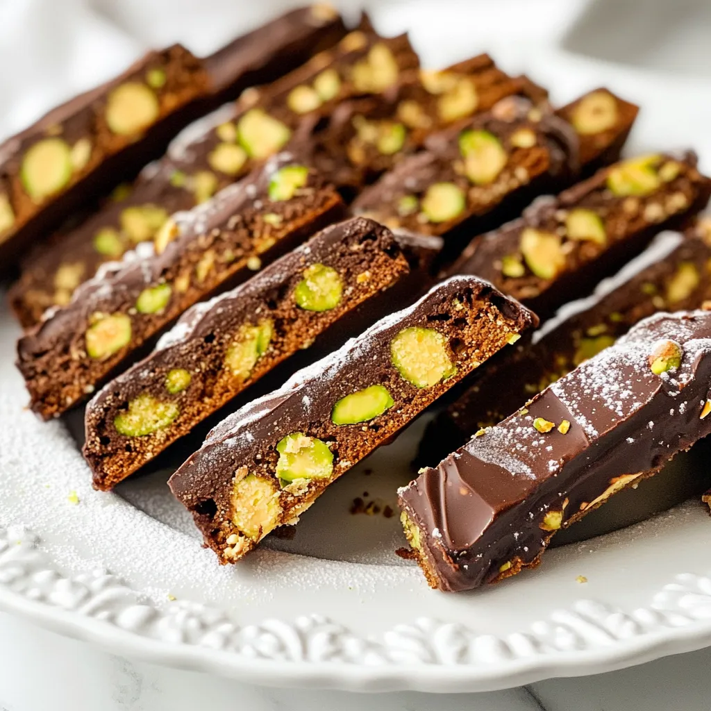 Schokoladen Pistazien Biscotti Einfaches Rezept