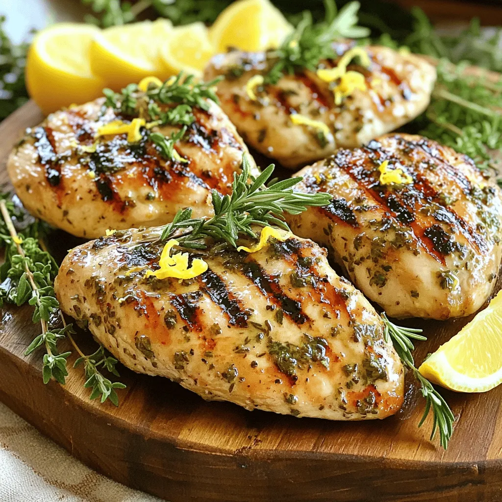 Zitronen-Kräuter Gegrilltes Hähnchen Einfach Zubereiten