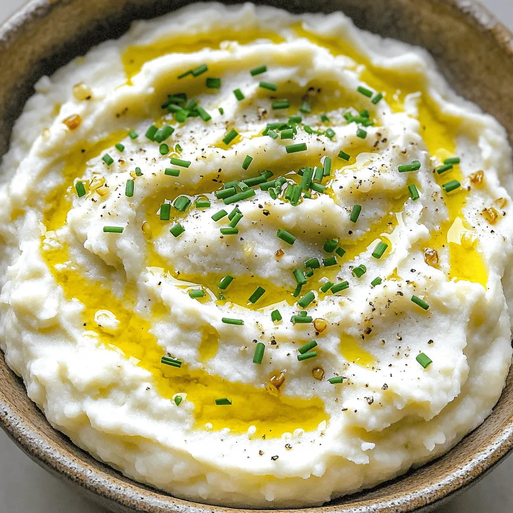 Roasted Garlic Cauliflower Mash Reichhaltige Beilage