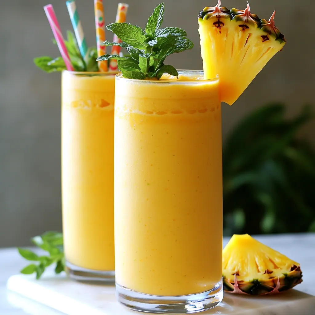 Mango Pineapple Smoothie Frisch und Fruchtig Genuss