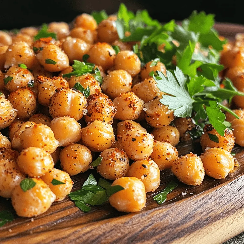 Knusprige Röstkichererbsen Einfache Snack-Idee