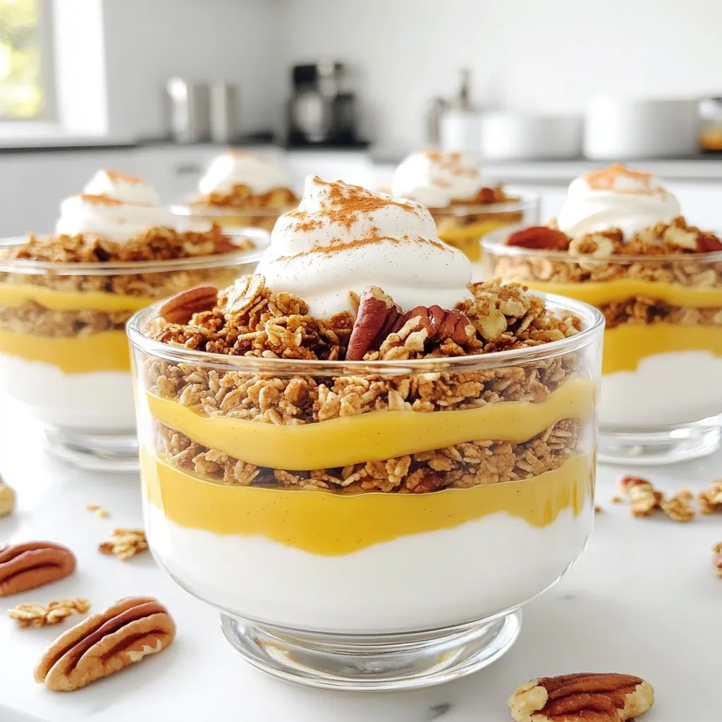 Kürbisgewürz Joghurt Parfaits Einfaches Rezept