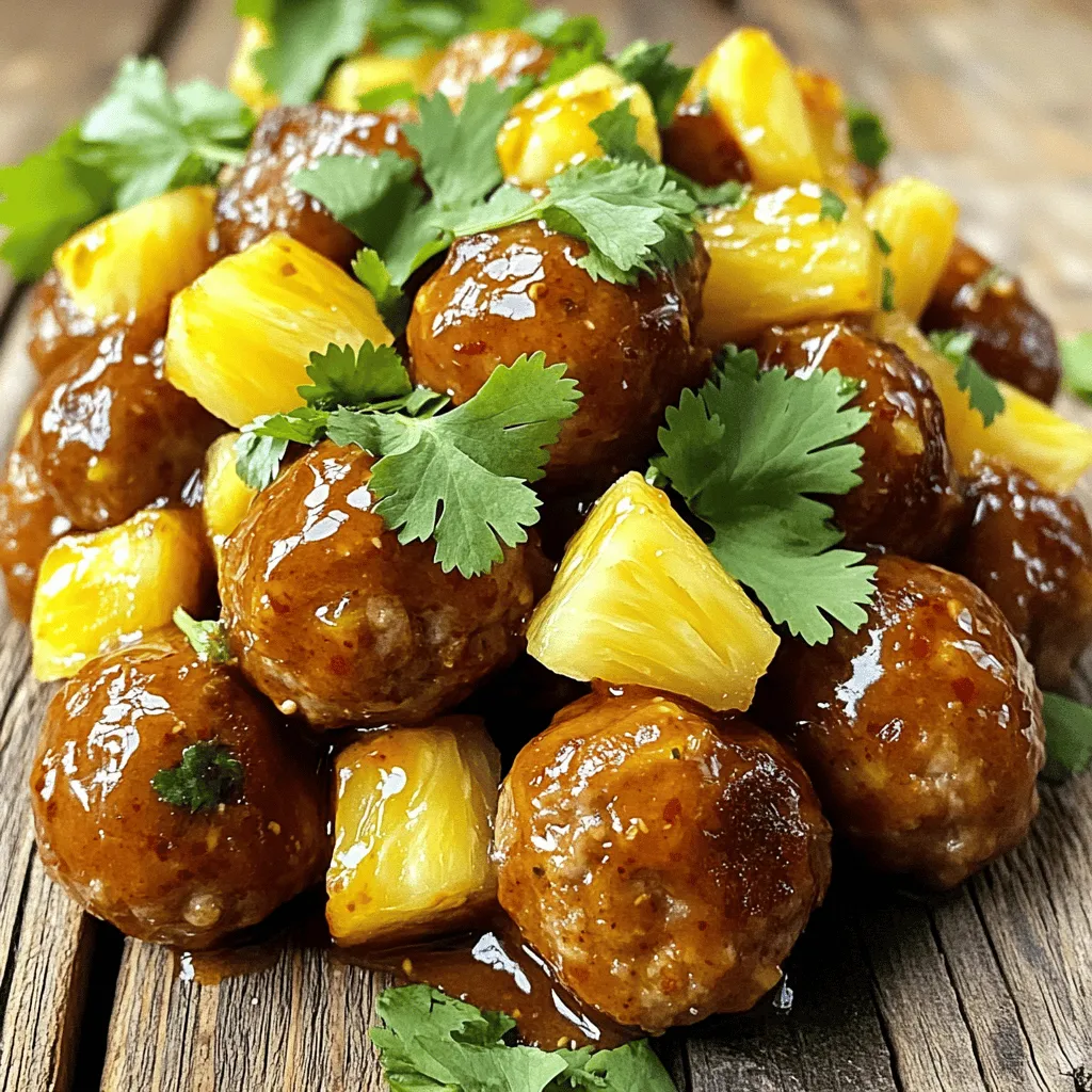Sweet Chili Pineapple Meatballs Verlockendes Rezept
