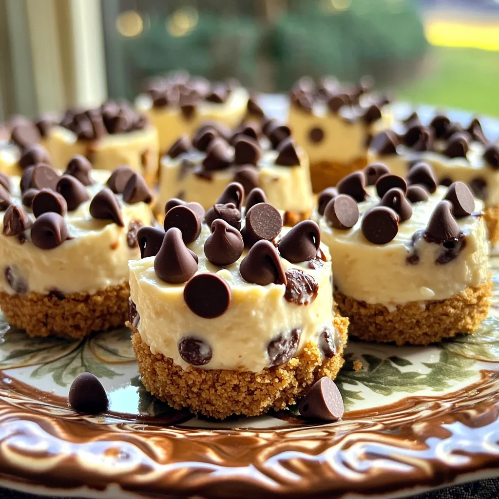 No Bake Chocolate Chip Cheesecake Bites Genuss Pur