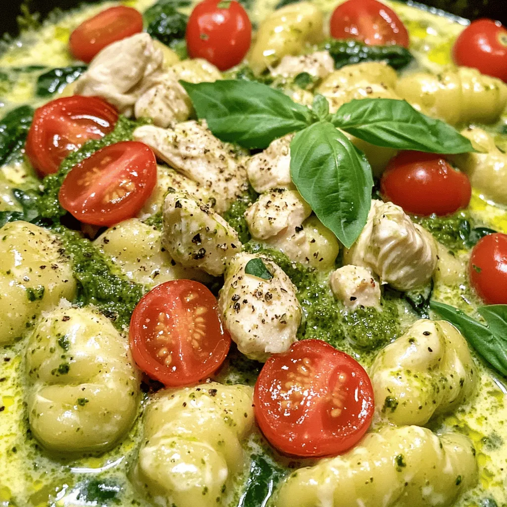 Cremige Pesto-Hühnchen-Gnocchi Einfaches Rezept