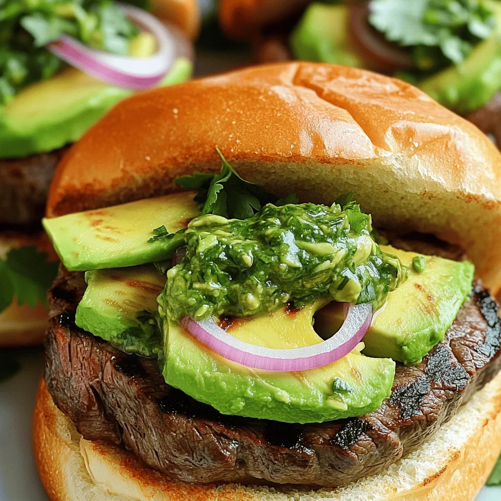 Für die Chimichurri Top Sirloin Steak Slider brauchst du: