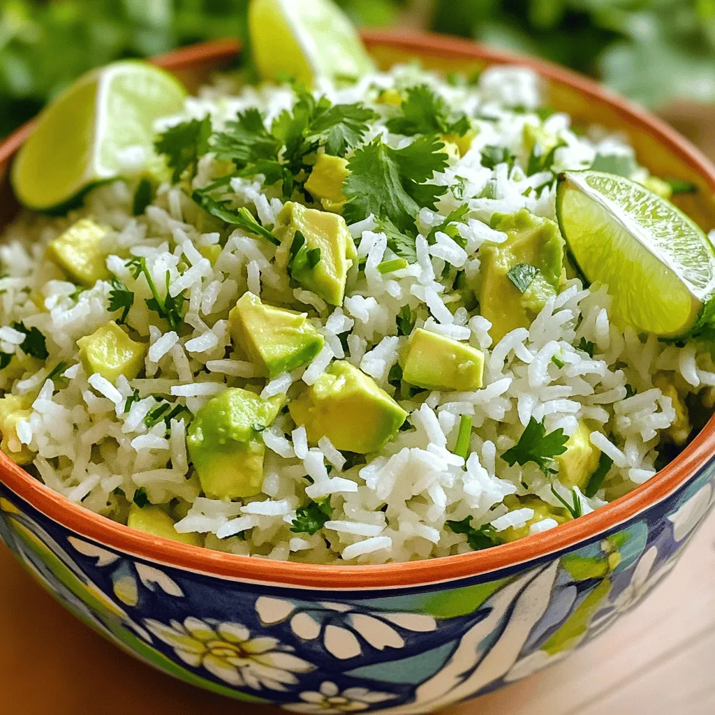 Avocado Cilantro Lime Rice Direkt und Frisch Genießen