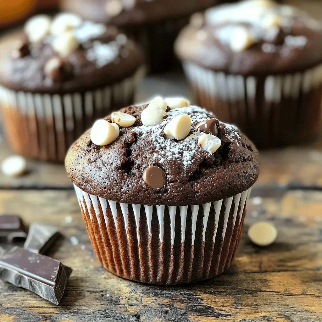 Bakery Style Double Chocolate Pumpkin Muffins Rezept