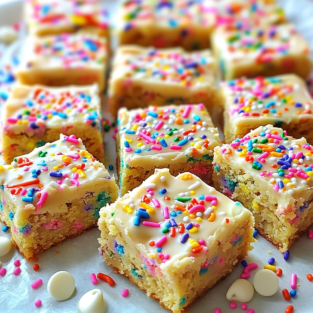Funfetti Birthday Cake Blondies Genussvolle Süßigkeit