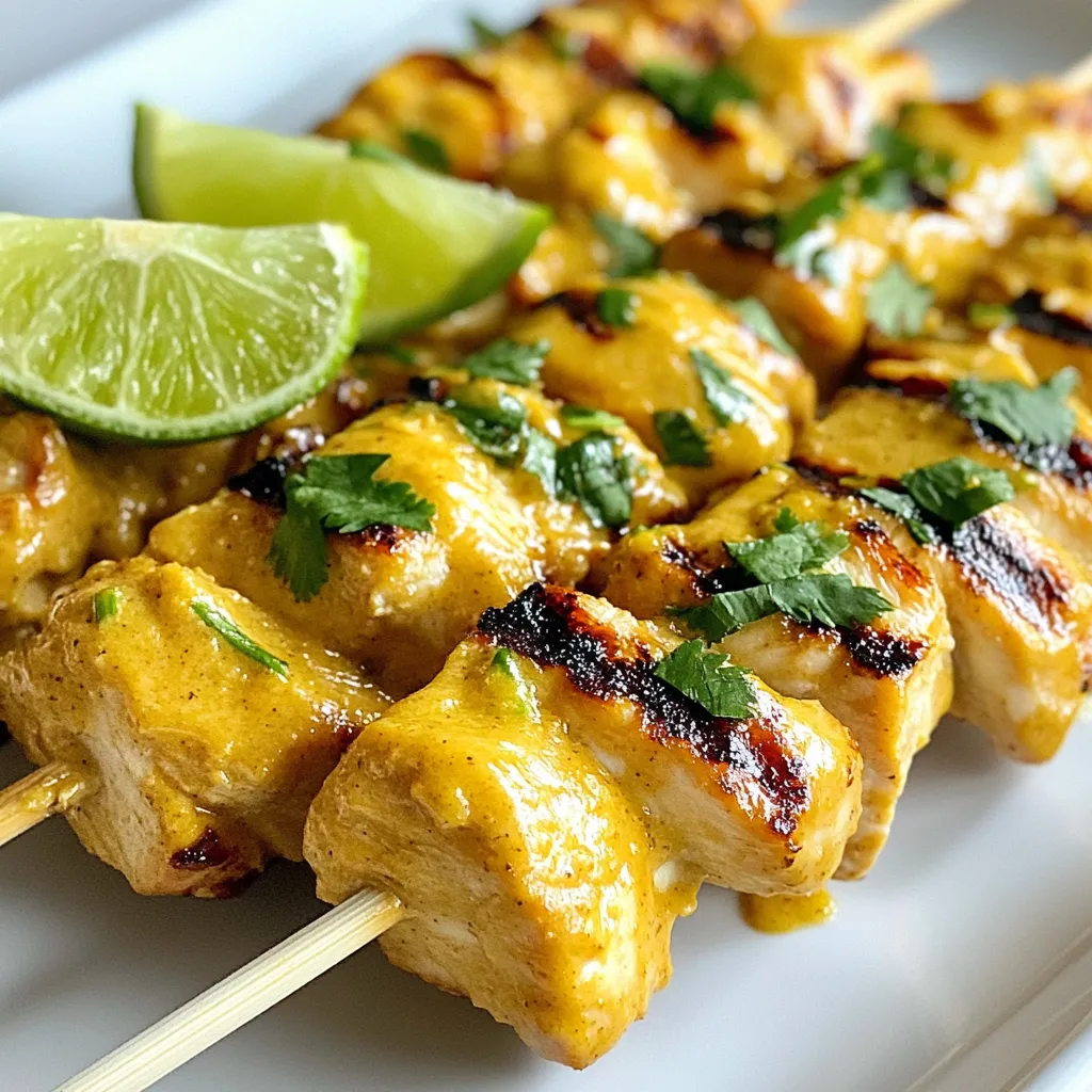 Peanut Lime Chicken Skewers Leckere Grillidee