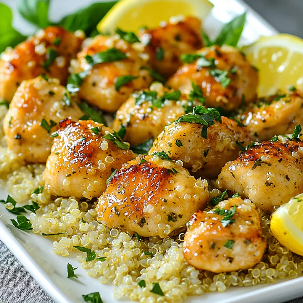 Lemon Herb Quinoa Chicken Bites Einfaches Genussrezept