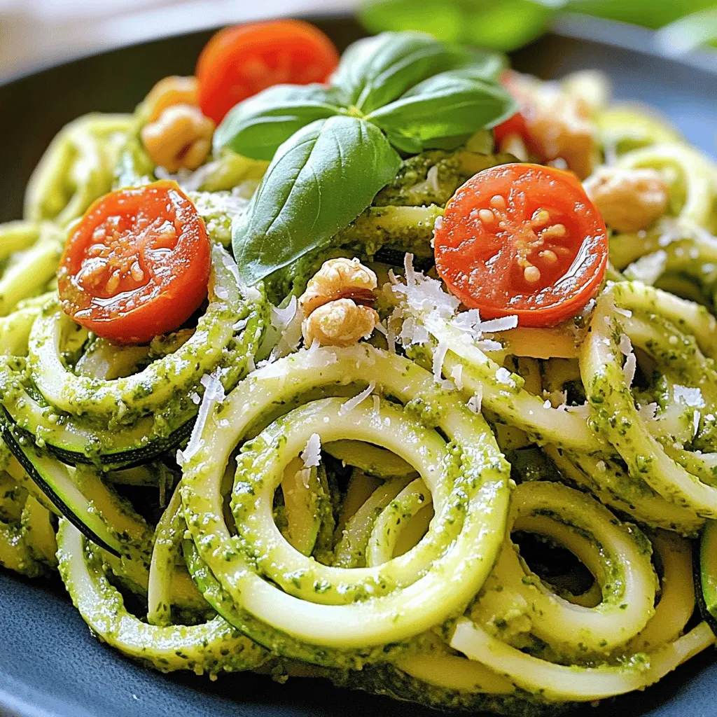 Zucchini Pesto Pasta schnelle und leckere Mahlzeit
