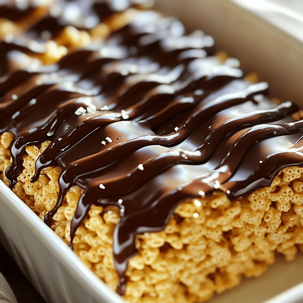Schokoladenüberzogene Rice Krispie Leckerbissen Genuss
