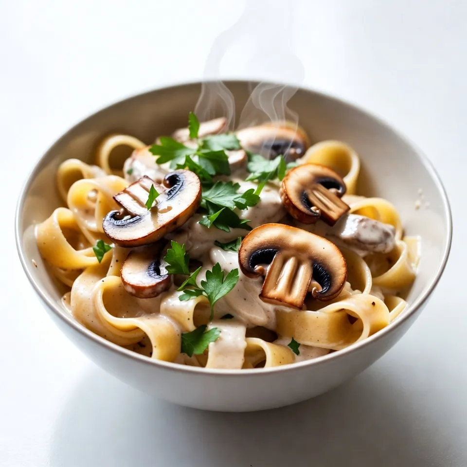 Vegan Creamy Mushroom Stroganoff Einfache Genussreise