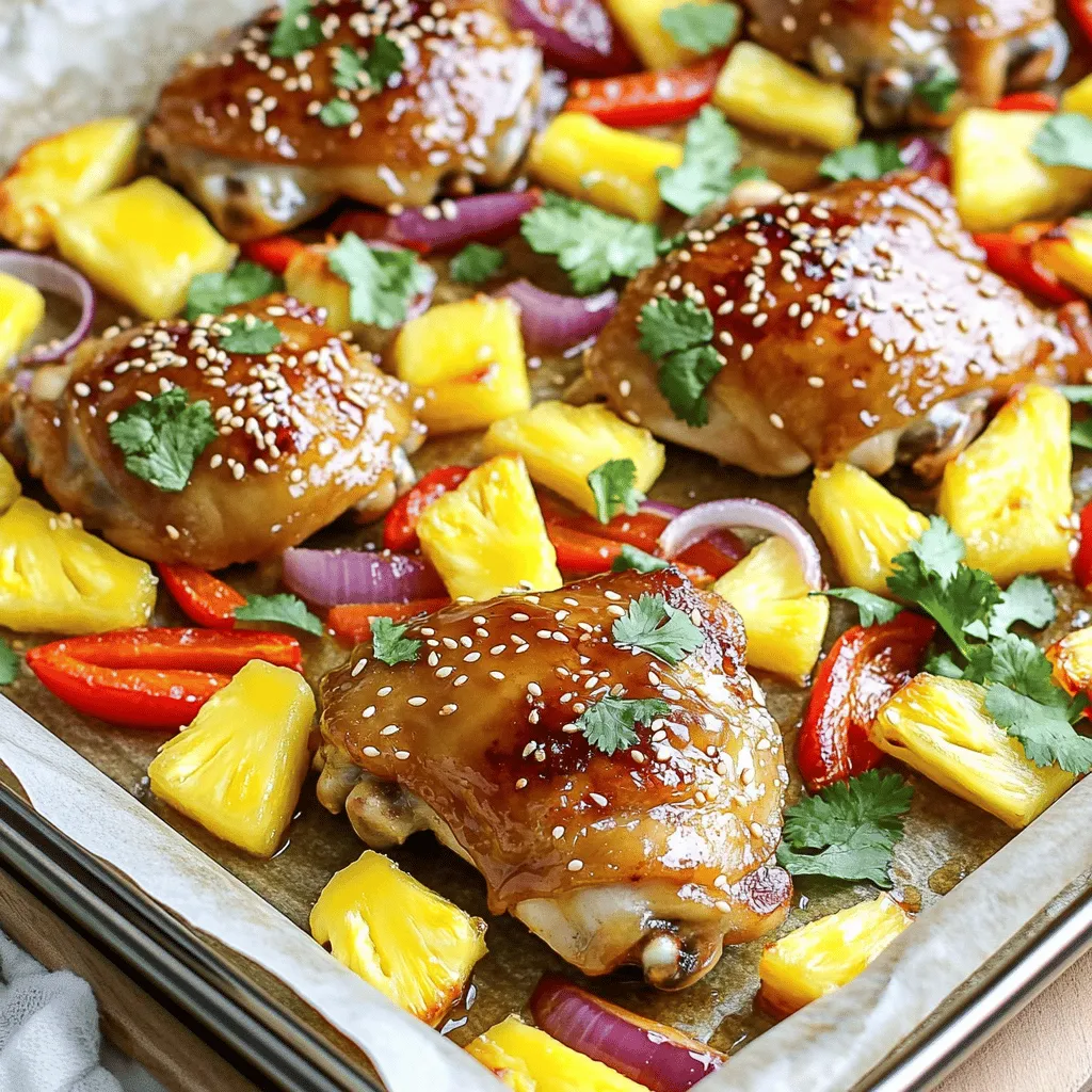 Sheet Pan Hawaiian Chicken Saftig und Einfach Zubereiten
