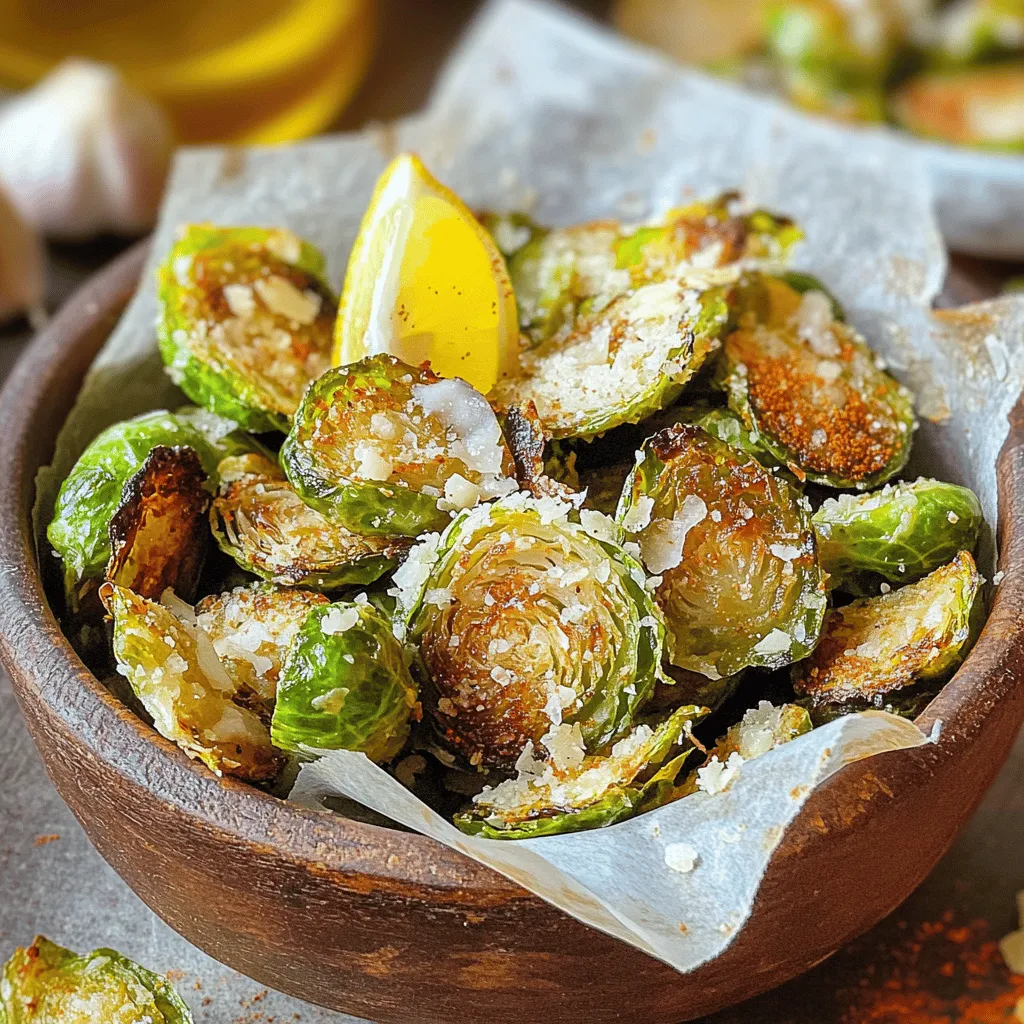 Roasted Garlic Parmesan Brussels Chips Knusprig Genießen