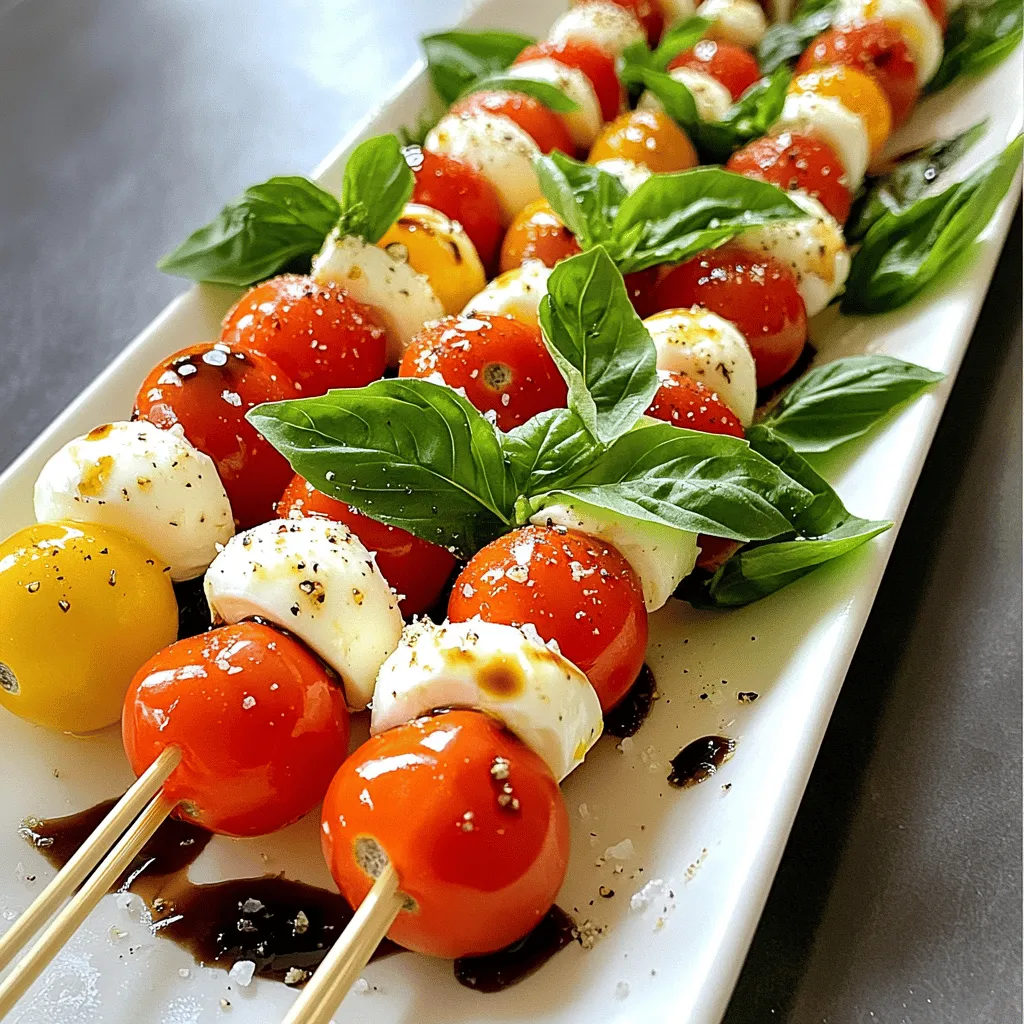Einfache Caprese Spieße Frisch und Lecker Zubereiten