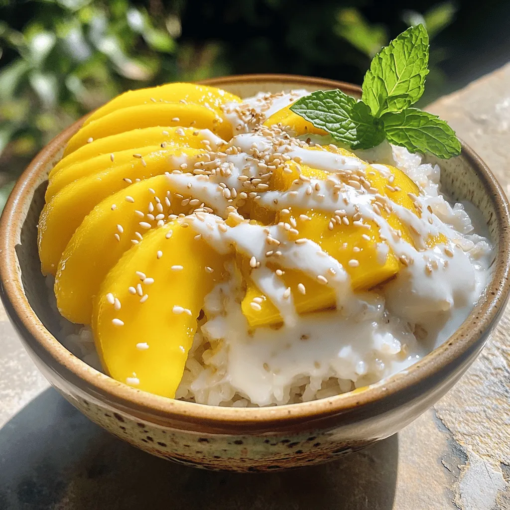 Mango Sticky Rice Dessert Lecker und Einfache Zubereitung