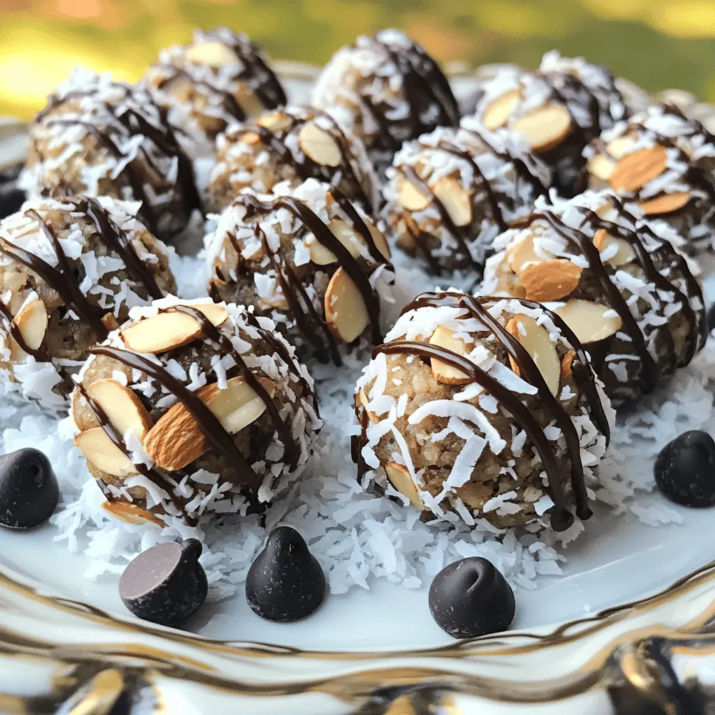 No Bake Almond Joy Energy Bites Kraftvolle Leckerei