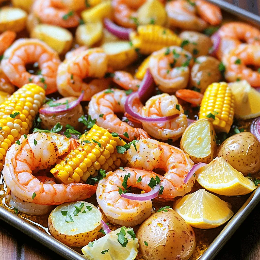 Easy Sheet Pan Shrimp Boil Schnelles und schmackhaftes Gericht