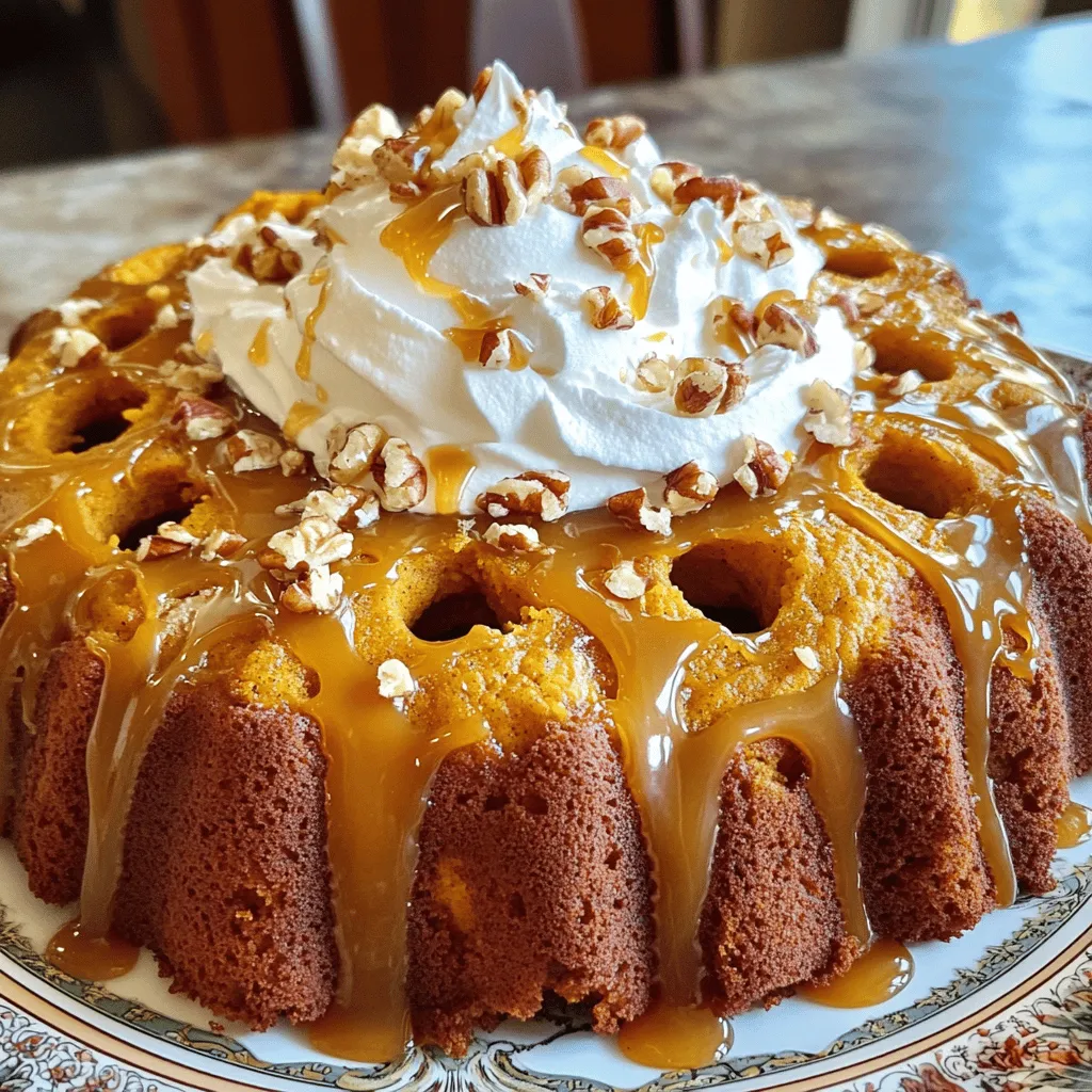Karamell-Pumpkin Poke Cake Ein sensationelles Rezept