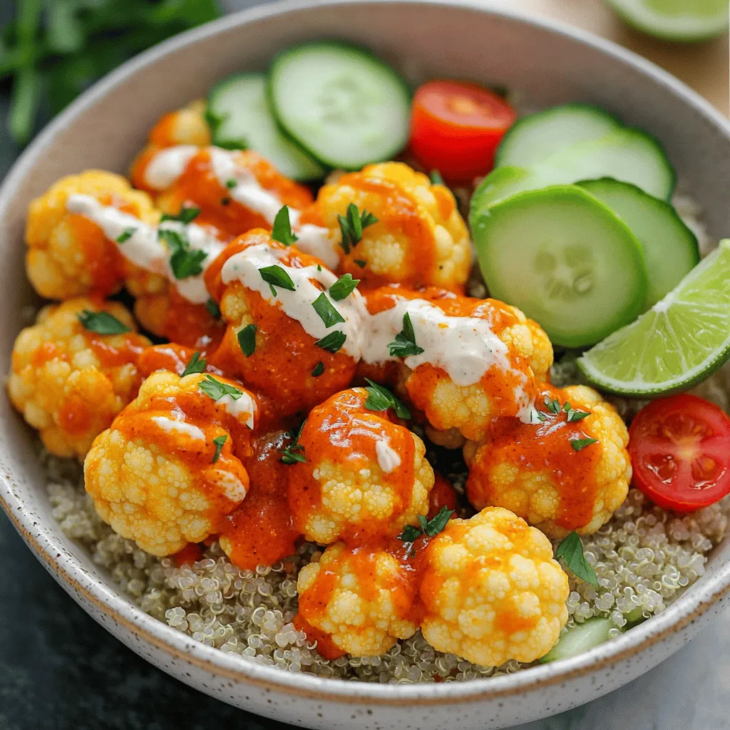 Vegan Buffalo Cauliflower Bowl Macht Genussvoll