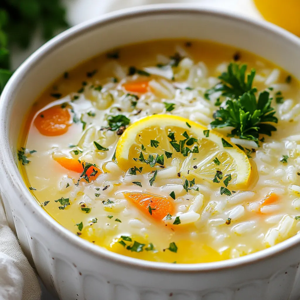 Griechische Zitronen-Reis-Suppe Gesund und Schmackhaft