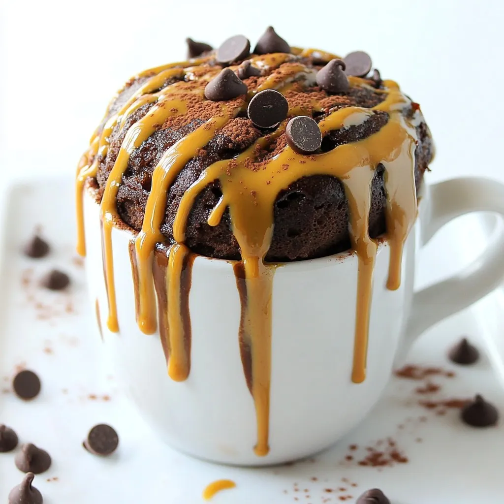 Schokoladen-Erdnussbutter-Tassenkuchen Lecker und Schnell